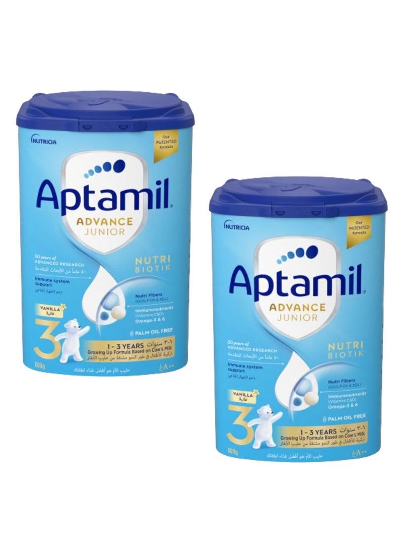 ابتاميل حليب أدفانس جونيور 3 خالي من زيت النخيل 1-3 سنوات - Image 1